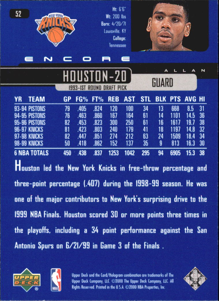 1999/2000 Encore (Upper Deck) Basketball - Picture 101 of 203