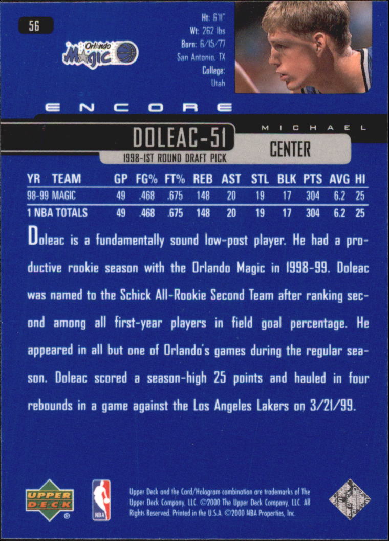 1999/2000 Encore (Upper Deck) Basketball - Picture 107 of 203