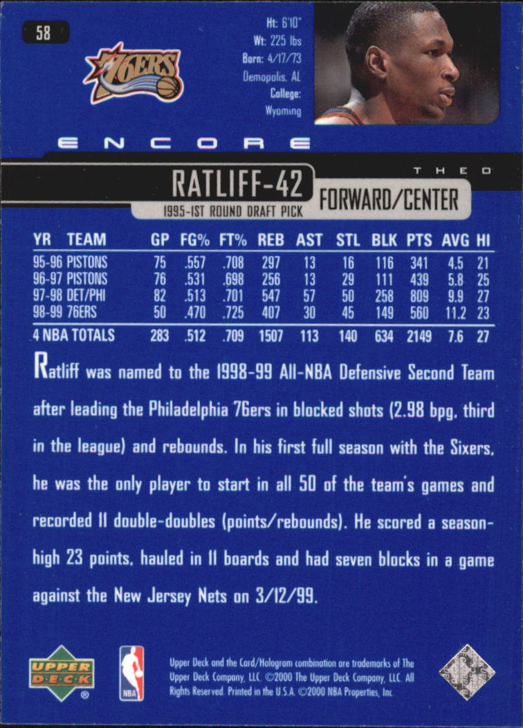 1999/2000 Encore (Upper Deck) Basketball - Picture 109 of 203
