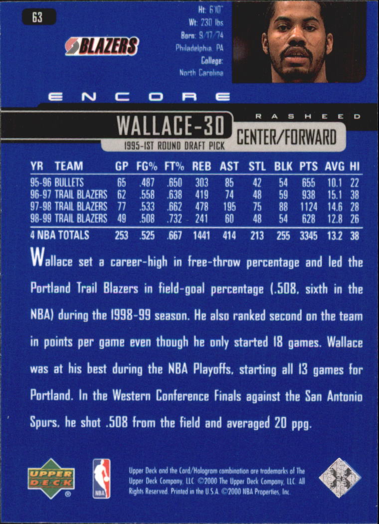 1999/2000 Encore (Upper Deck) Basketball - Picture 119 of 203
