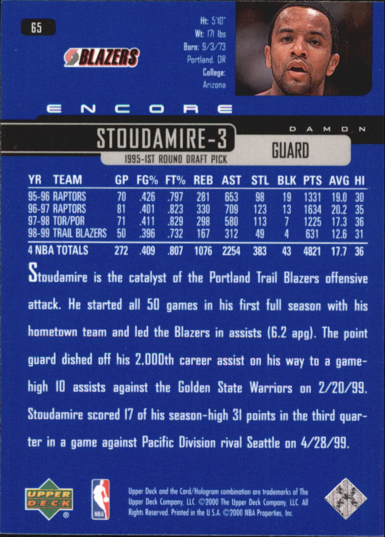 1999/2000 Encore (Upper Deck) Basketball - Picture 123 of 203