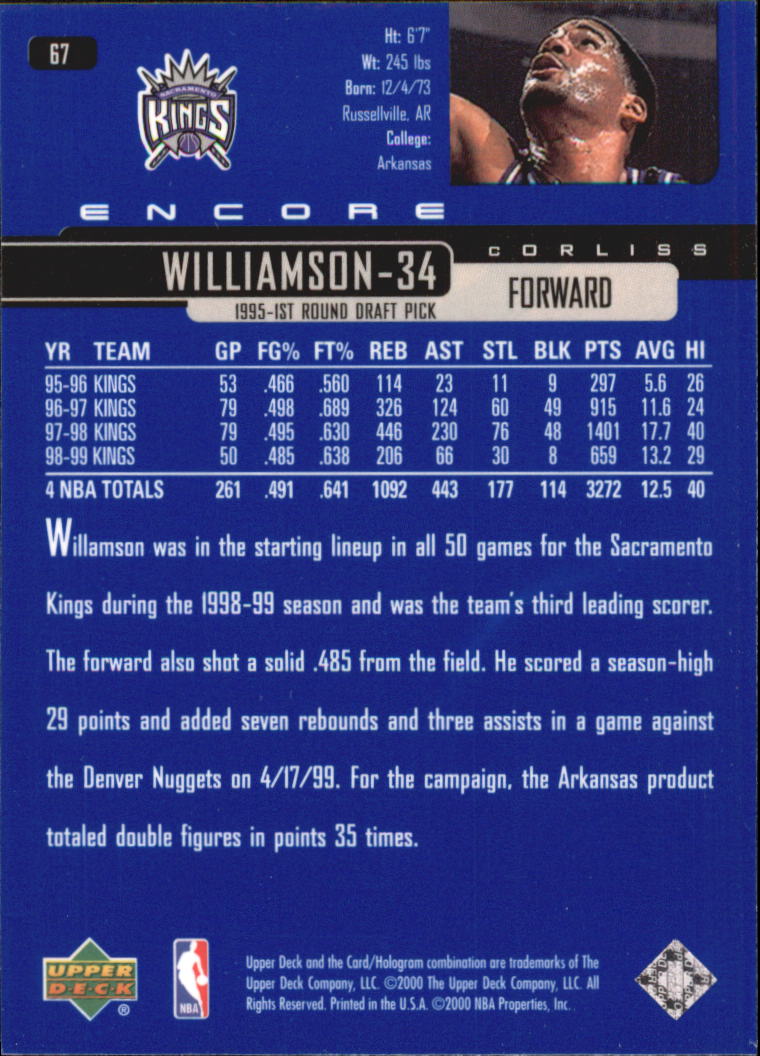 1999/2000 Encore (Upper Deck) Basketball - Picture 127 of 203