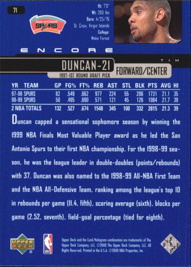 1999/2000 Encore (Upper Deck) Basketball - Picture 135 of 203