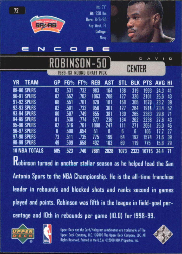 1999/2000 Encore (Upper Deck) Basketball - Picture 137 of 203