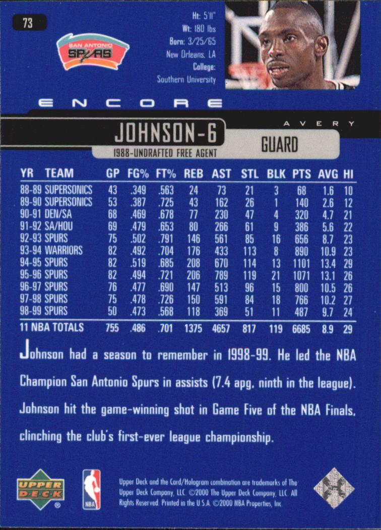 1999/2000 Encore (Upper Deck) Basketball - Picture 139 of 203