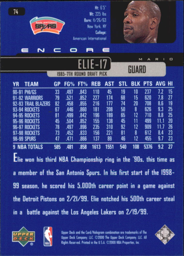 1999/2000 Encore (Upper Deck) Basketball - Picture 141 of 203