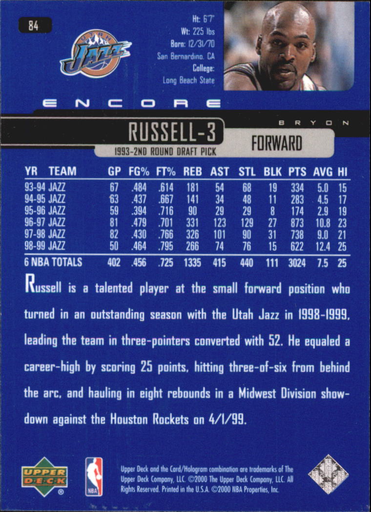 1999/2000 Encore (Upper Deck) Basketball - Picture 159 of 203