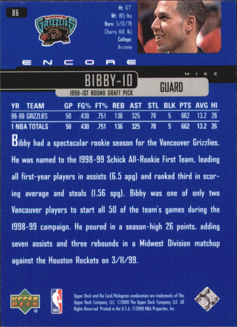 1999/2000 Encore (Upper Deck) Basketball - Picture 163 of 203