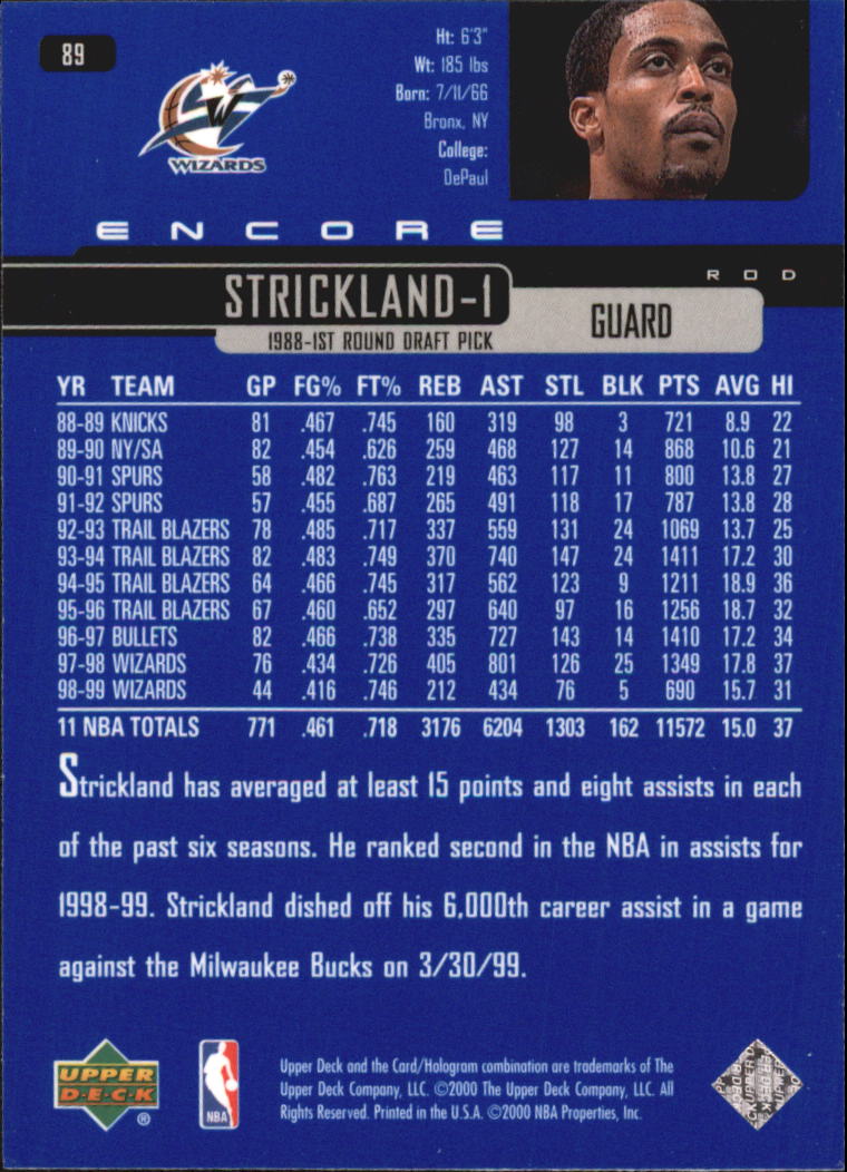 1999/2000 Encore (Upper Deck) Basketball - Picture 169 of 203