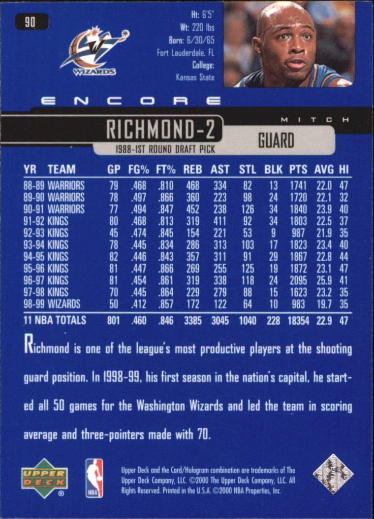 1999/2000 Encore (Upper Deck) Basketball - Picture 171 of 203