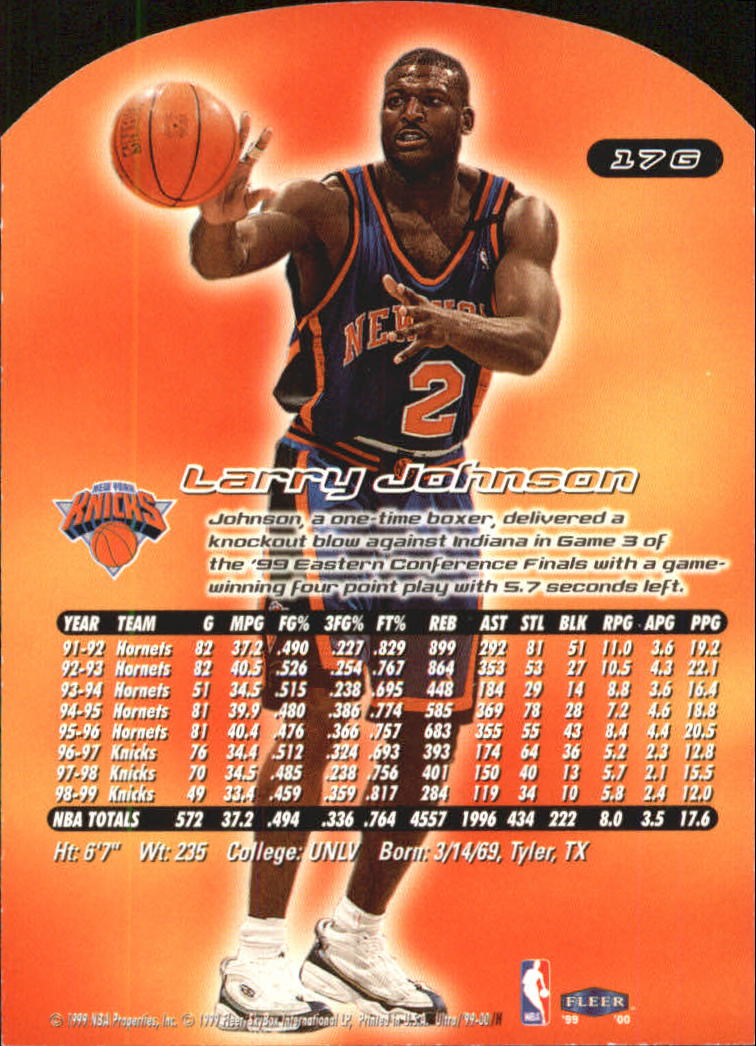 1999/2000 Ultra (Fleer) Basketball Part 2 Parallel and Insert Cards - Picture 21 of 151