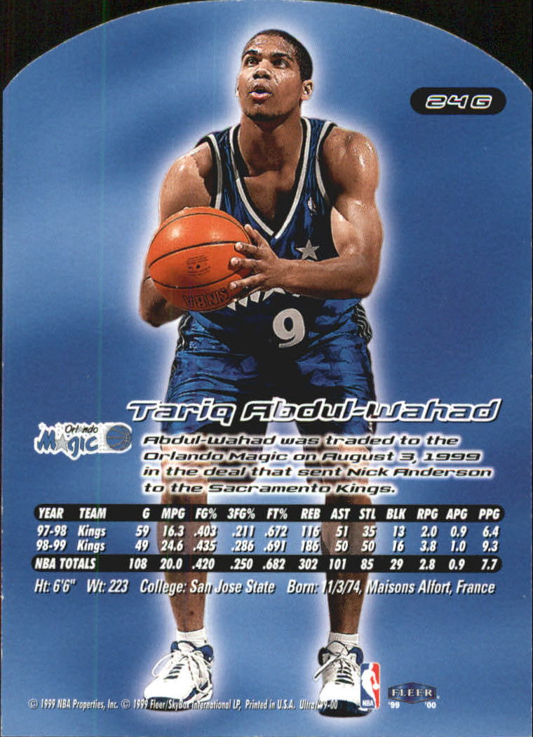 1999/2000 Ultra (Fleer) Basketball Part 2 Parallel and Insert Cards - Picture 25 of 151