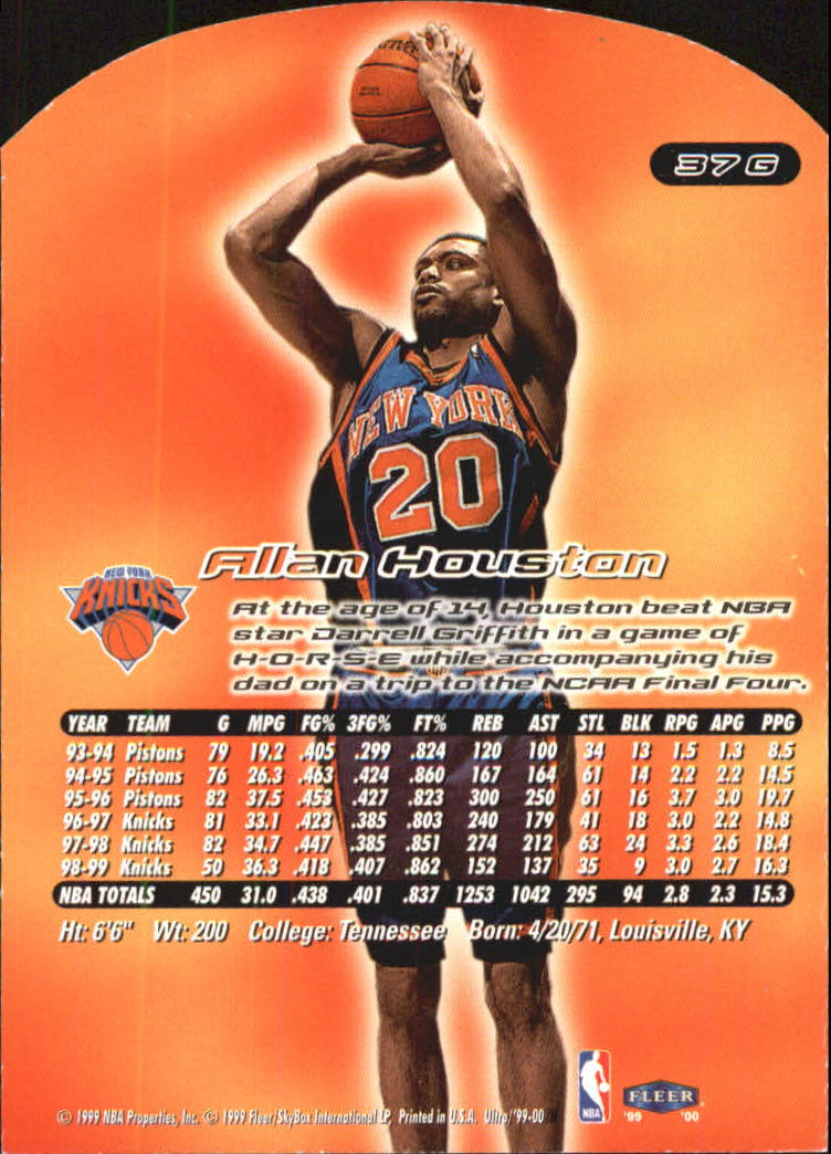 1999/2000 Ultra (Fleer) Basketball Part 2 Parallel and Insert Cards - Picture 37 of 151
