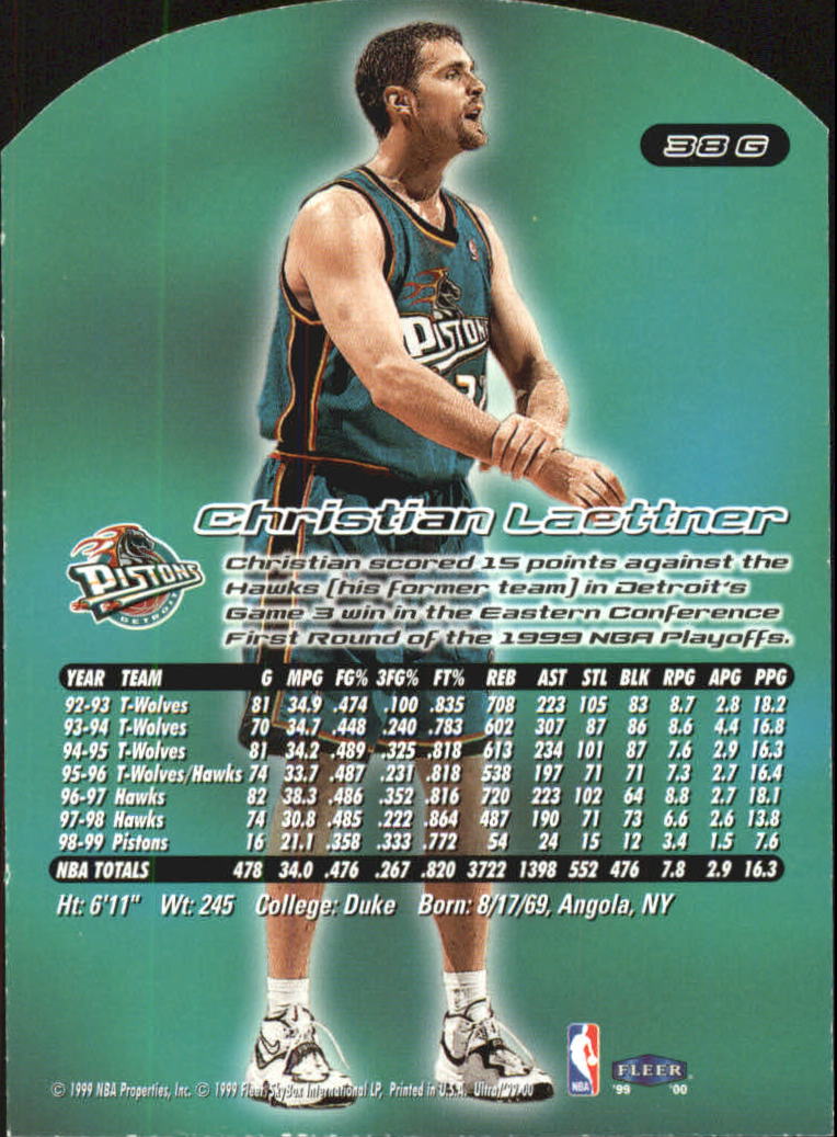 1999/2000 Ultra (Fleer) Basketball Part 2 Parallel and Insert Cards - Picture 39 of 151
