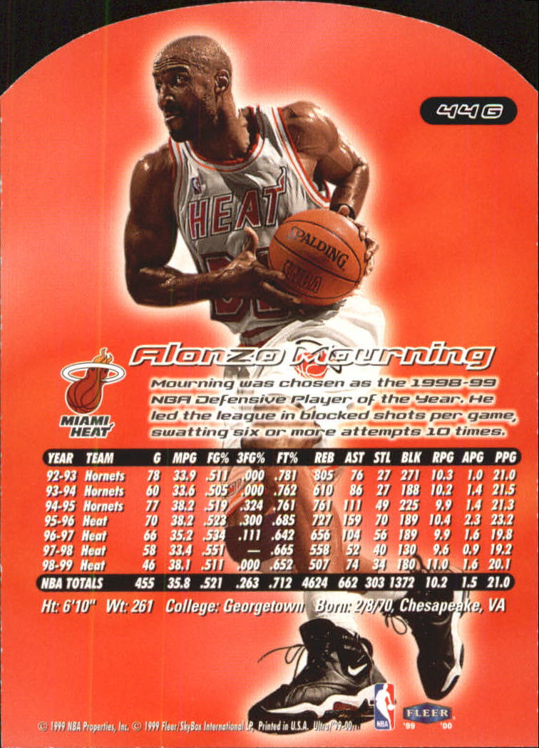 1999/2000 Ultra (Fleer) Basketball Part 2 Parallel and Insert Cards - Picture 47 of 151