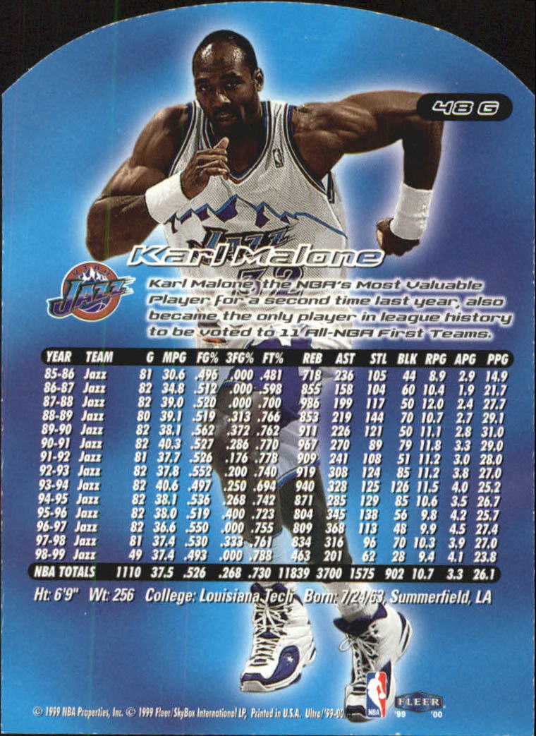 1999/2000 Ultra (Fleer) Basketball Part 2 Parallel and Insert Cards - Picture 51 of 151