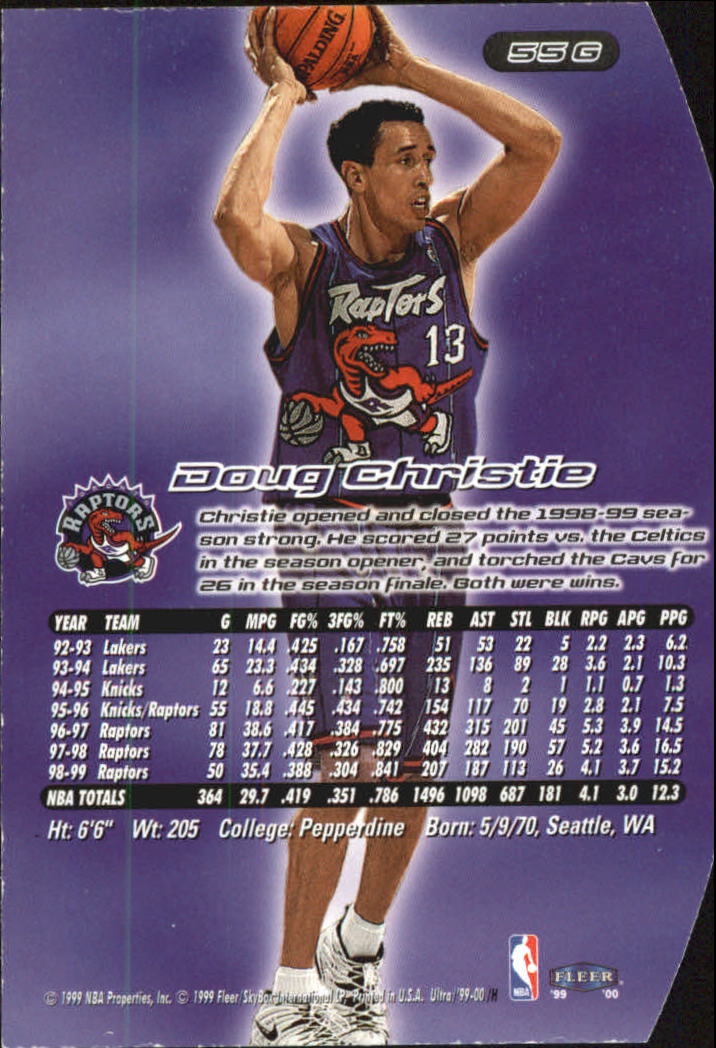 1999/2000 Ultra (Fleer) Basketball Part 2 Parallel and Insert Cards - Picture 55 of 151