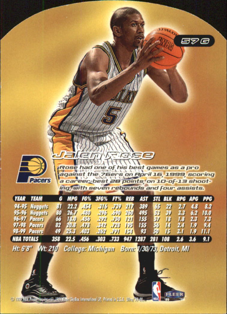 1999/2000 Ultra (Fleer) Basketball Part 2 Parallel and Insert Cards - Picture 57 of 151