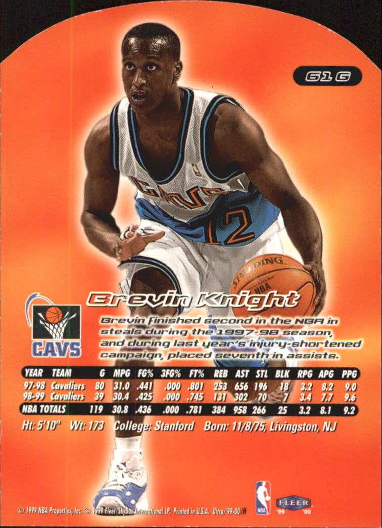 1999/2000 Ultra (Fleer) Basketball Part 2 Parallel and Insert Cards - Picture 59 of 151