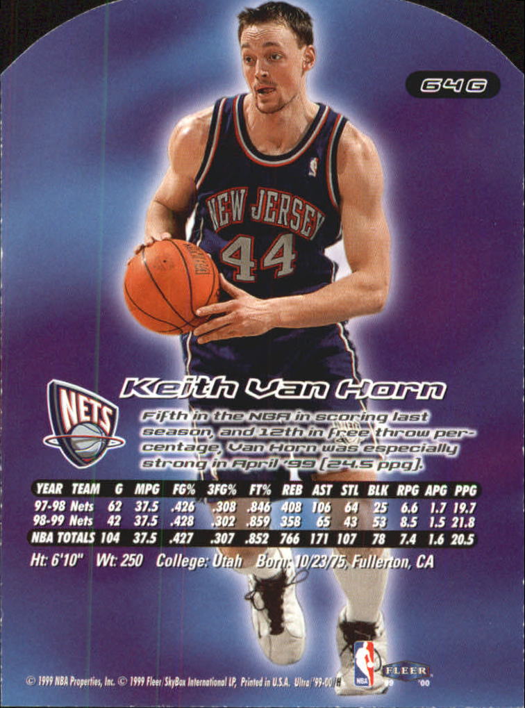 1999/2000 Ultra (Fleer) Basketball Part 2 Parallel and Insert Cards - Picture 63 of 151