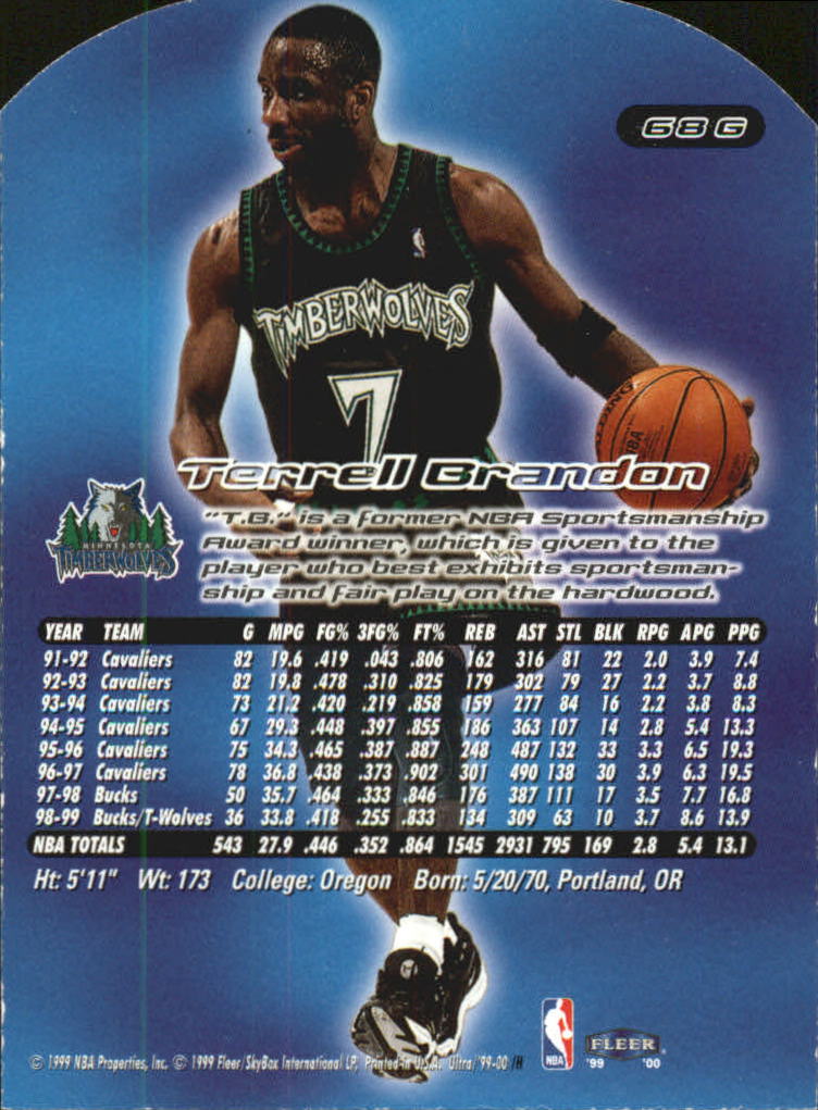 1999/2000 Ultra (Fleer) Basketball Part 2 Parallel and Insert Cards - Picture 67 of 151