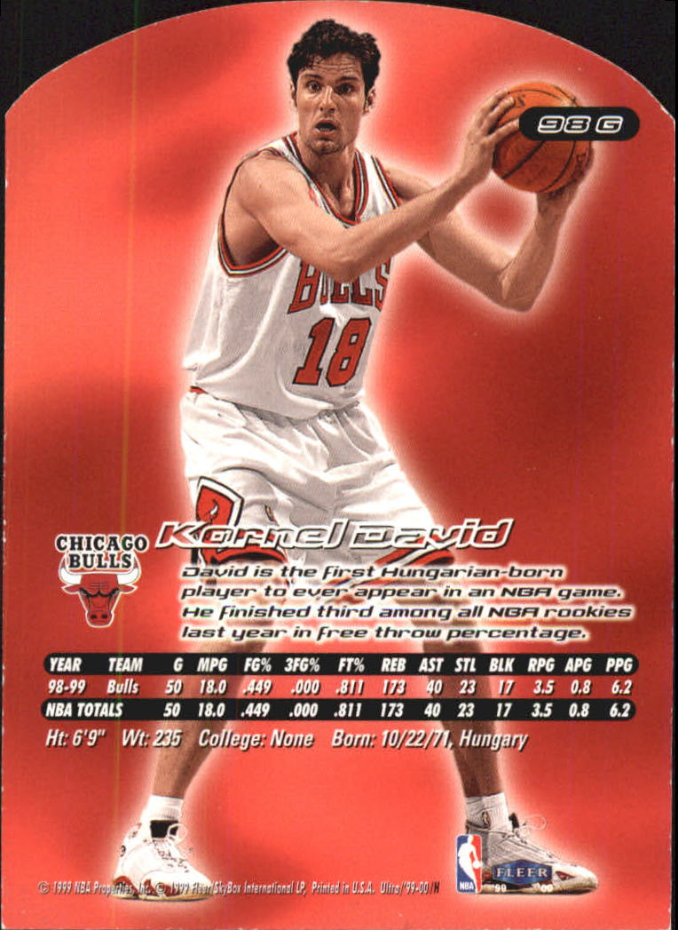 1999/2000 Ultra (Fleer) Basketball Part 2 Parallel and Insert Cards - Picture 105 of 151