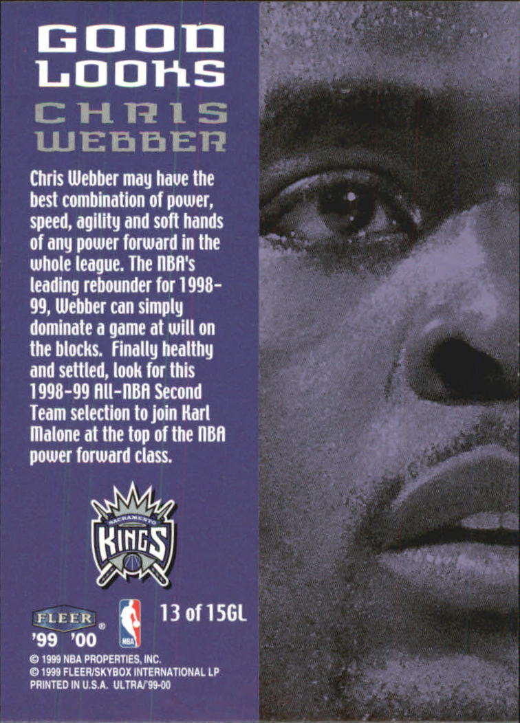 1999/2000 Ultra (Fleer) Basketball Part 2 Parallel and Insert Cards - Picture 139 of 151