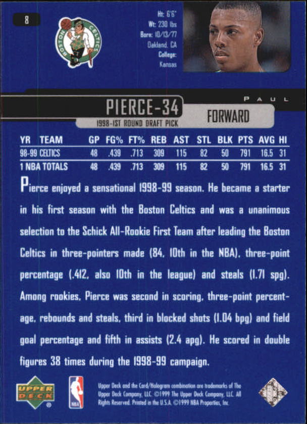 1999/2000 Upper Deck Basketball Part 1 Main Set - Picture 17 of 458