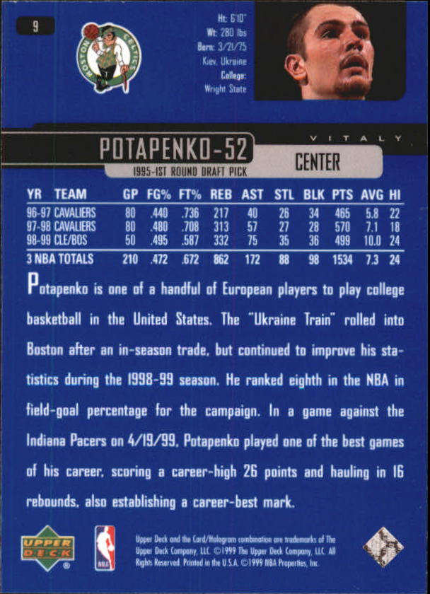 1999/2000 Upper Deck Basketball Part 1 Main Set - Picture 19 of 458