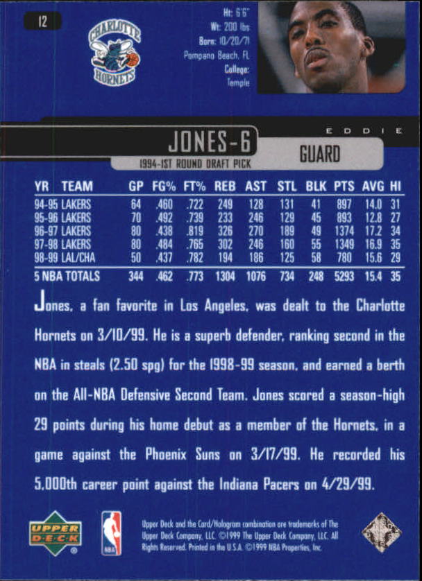 1999/2000 Upper Deck Basketball Part 1 Main Set - Picture 25 of 458
