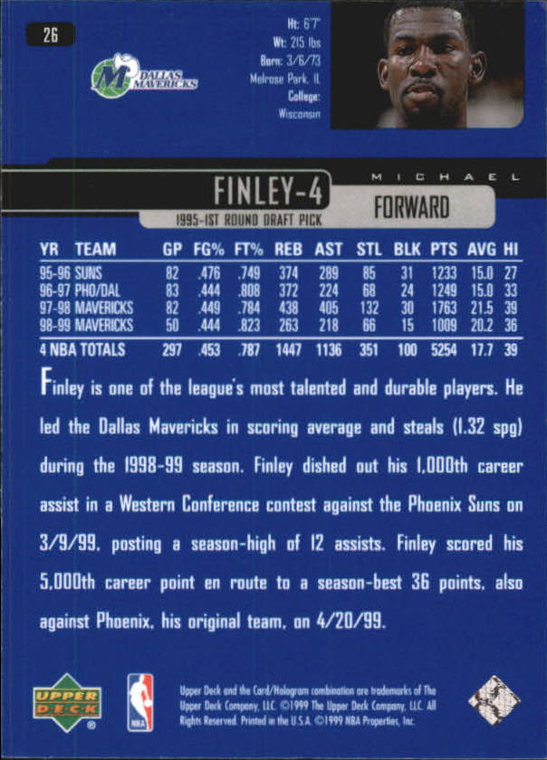 1999/2000 Upper Deck Basketball Part 1 Main Set - Picture 53 of 458