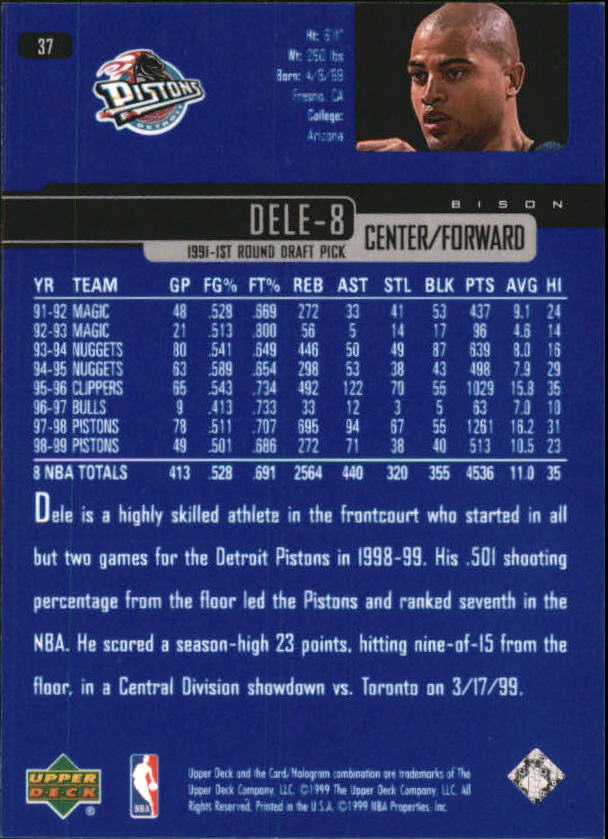 1999/2000 Upper Deck Basketball Part 1 Main Set - Picture 75 of 458