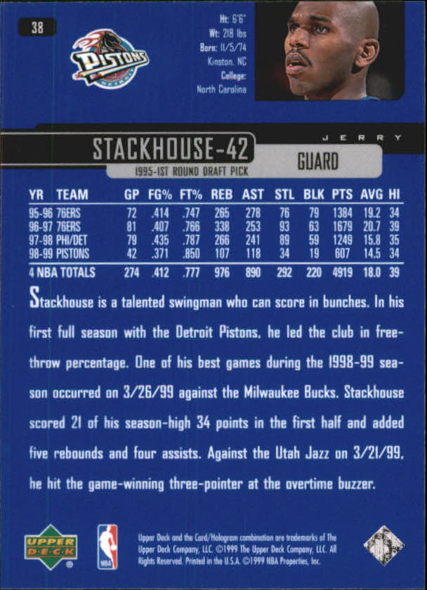 1999/2000 Upper Deck Basketball Part 1 Main Set - Picture 77 of 458