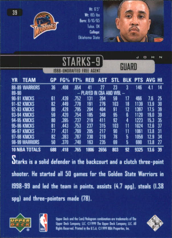 1999/2000 Upper Deck Basketball Part 1 Main Set - Picture 79 of 458