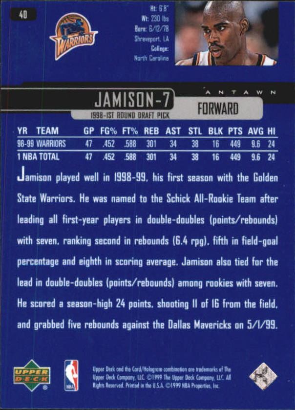 1999/2000 Upper Deck Basketball Part 1 Main Set - Picture 81 of 458