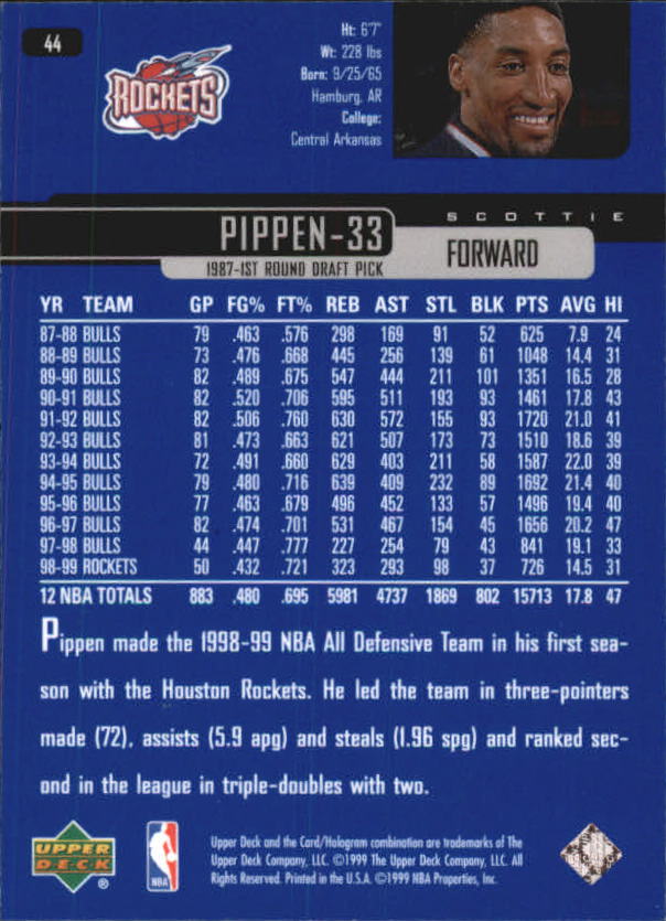1999/2000 Upper Deck Basketball Part 1 Main Set - Picture 89 of 458