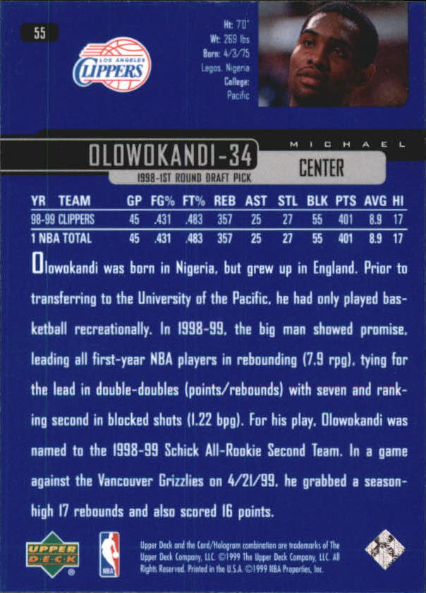 1999/2000 Upper Deck Basketball Part 1 Main Set - Picture 111 of 458