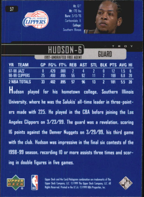 1999/2000 Upper Deck Basketball Part 1 Main Set - Picture 115 of 458