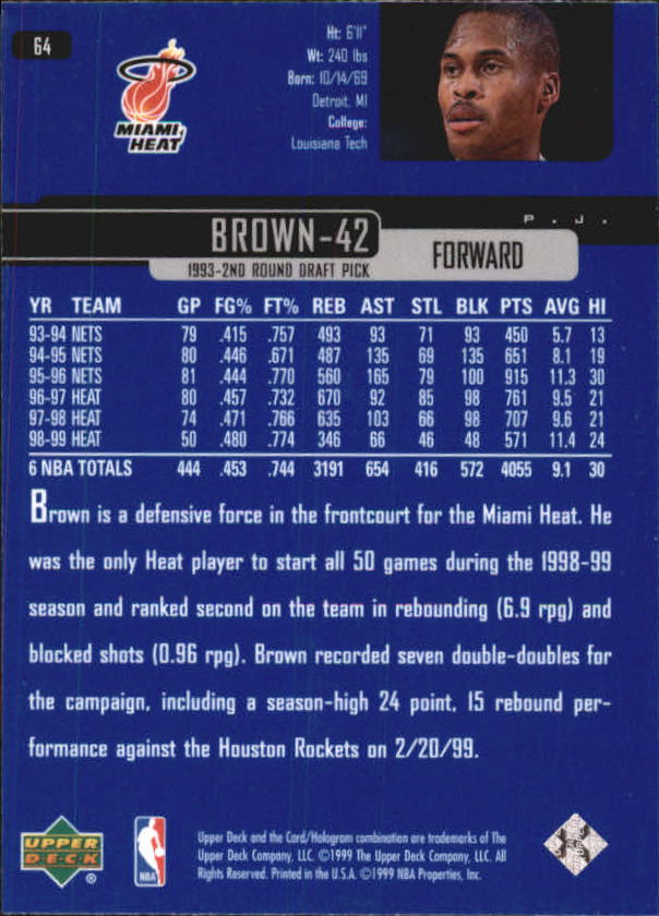 1999/2000 Upper Deck Basketball Part 1 Main Set - Picture 129 of 458