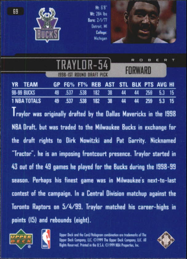 1999/2000 Upper Deck Basketball Part 1 Main Set - Picture 139 of 458