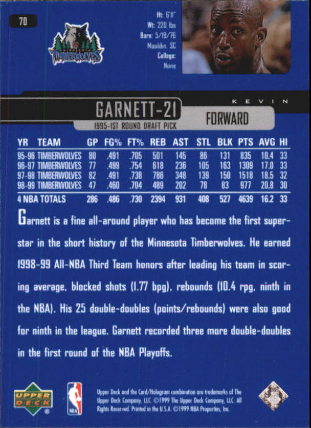 1999/2000 Upper Deck Basketball Part 1 Main Set - Picture 141 of 458