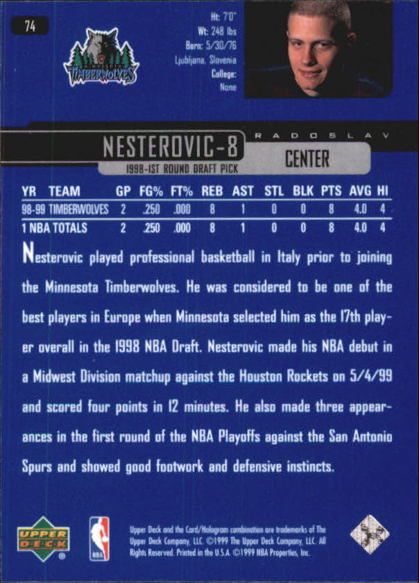 1999/2000 Upper Deck Basketball Part 1 Main Set - Picture 149 of 458