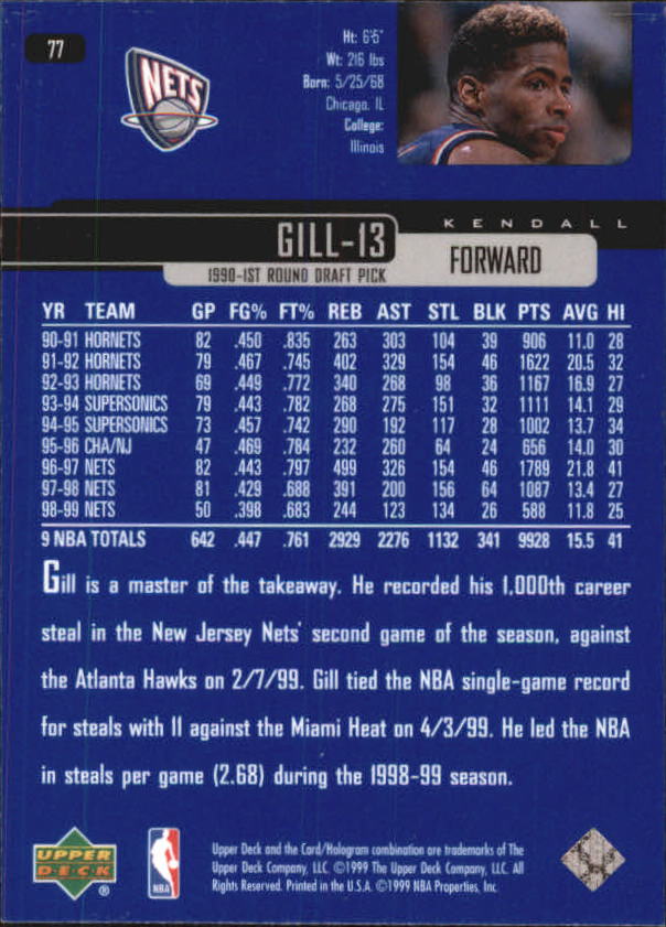1999/2000 Upper Deck Basketball Part 1 Main Set - Picture 155 of 458