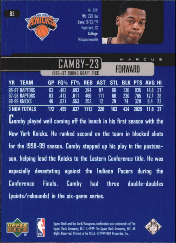 1999/2000 Upper Deck Basketball Part 1 Main Set - Picture 166 of 458