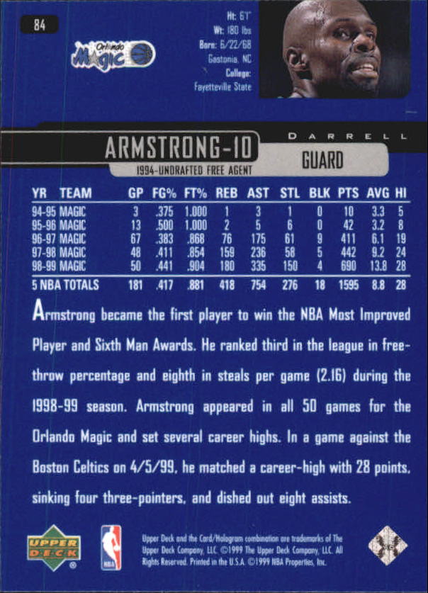 1999/2000 Upper Deck Basketball Part 1 Main Set - Picture 168 of 458