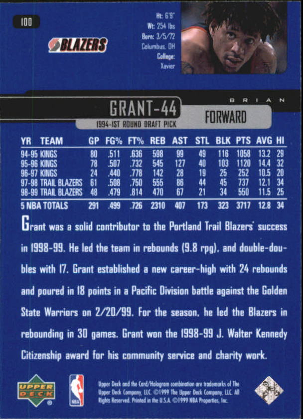 1999/2000 Upper Deck Basketball Part 1 Main Set - Picture 200 of 458
