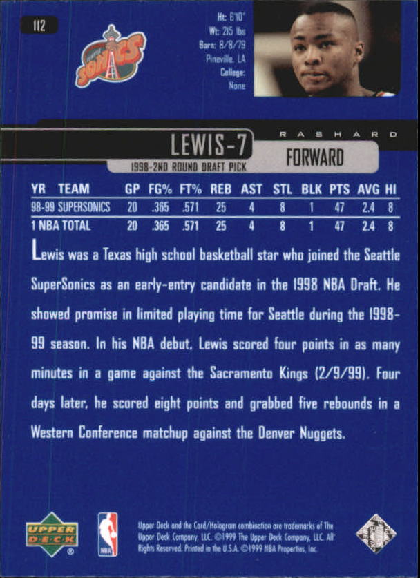 1999/2000 Upper Deck Basketball Part 1 Main Set - Picture 224 of 458