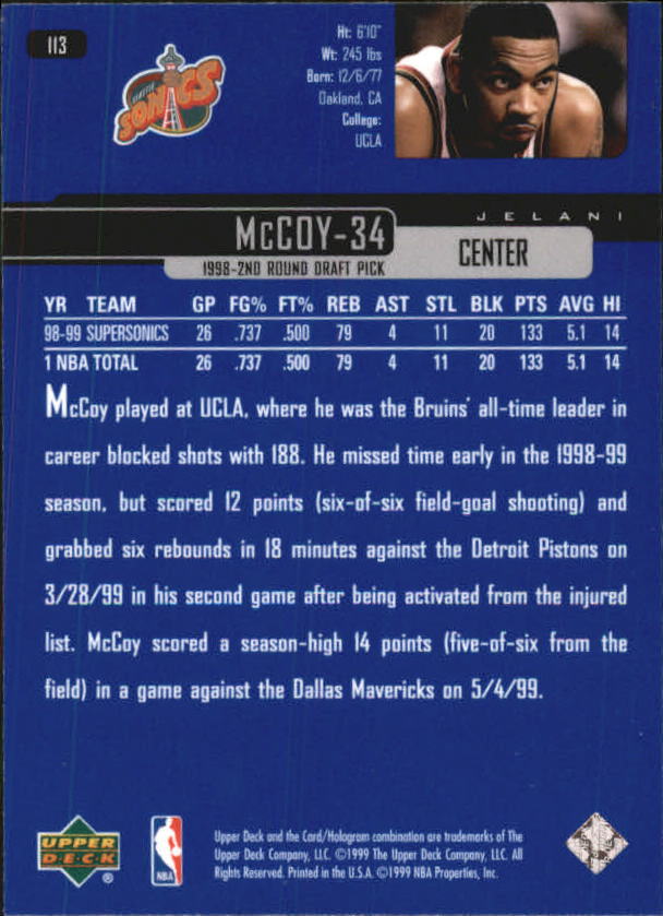 1999/2000 Upper Deck Basketball Part 1 Main Set - Picture 226 of 458