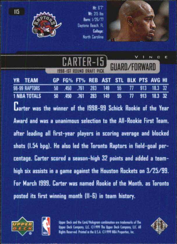 1999/2000 Upper Deck Basketball Part 1 Main Set - Picture 230 of 458