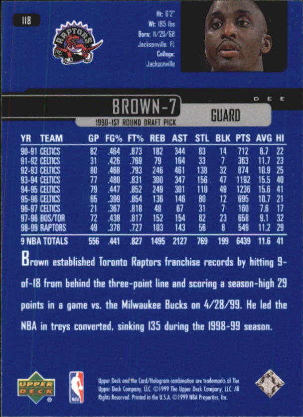 1999/2000 Upper Deck Basketball Part 1 Main Set - Picture 236 of 458